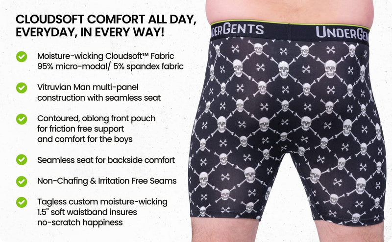 UnderGents Men's Boxer Brief Underwear. 4.5" Leg & Flyless Pouch for CloudSoft Cooling Comfort Not Compression Large Red - BeesActive Australia