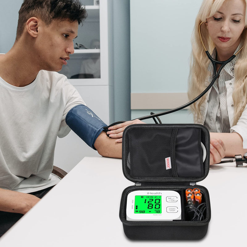 BOVKE Carrying Case for iHealth KN-550BT Track Smart Blood Pressure Monitor, iHealth Bluetooth Blood Pressure Machine Case, Black - BeesActive Australia