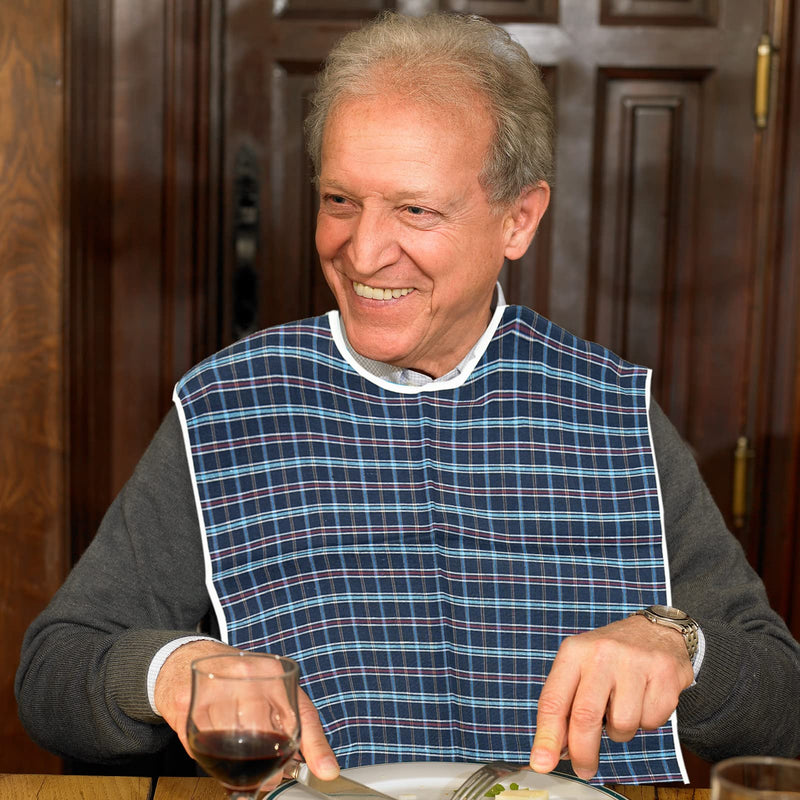 Adult Bibs Waterproof Eldly Bib Adult Washable Dining Bibs Mealtime Bib Clothing Protector for Elderly Men Women - BeesActive Australia