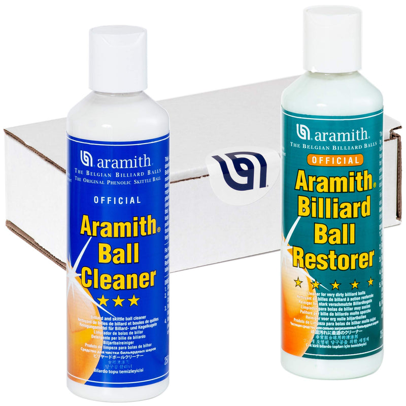 [AUSTRALIA] - Aramith Bundle of 2 Items Billiard Ball Cleaner & Aramith Billiard Ball Restorer 8.4 fl.oz. Bottles 