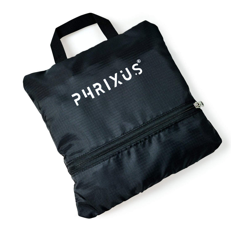 PHRIXUS Rock Climbing Rope Bag, Waterproof Folding Shoulder Backpack with Ground Sheet, Buckles and Carry Straps, 500D Rope Storage Bag for Climbing, Large Capacity Rope Bag for Hiking Trekking Black - BeesActive Australia