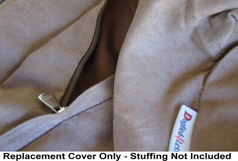 Microsuede External Pet Bed Cover for Small Medium to Extra Large Dog, Brown Color 7 Sizes - Replacement Cover only 47"X29"X4" - BeesActive Australia