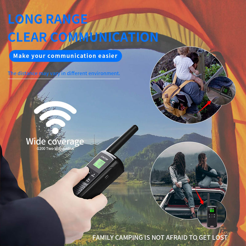 Retevis RT67 Two-Way Radio VOX Flashlight Rechargeable Walkie Talkies(2  Pack) - Baofeng Radios 