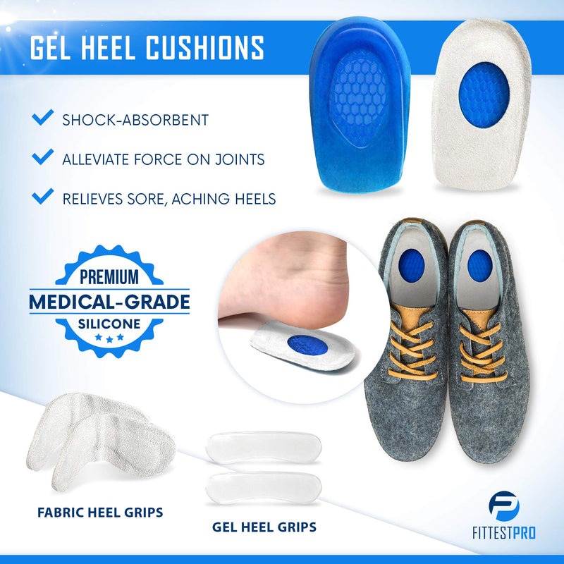 Plantar Fasciitis Foot Pain Relief 14-Piece Kit – Premium Planter Fasciitis Support, Gel Heel Spur & Therapy Wraps, Compression Socks, Foot Sleeves, Arch Supports, Heel Cushion Inserts & Heel Grips STANDARD (Women 8+ | Men 7-11.5) - BeesActive Australia