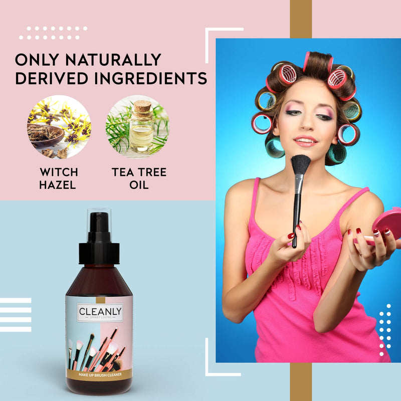 Brush cleaner Cleanly Makeup brush cleaner | Professional make up kit | Disinfectant spray tea tree oil 250ml | Alternative to silicone makeup sponge - BeesActive Australia
