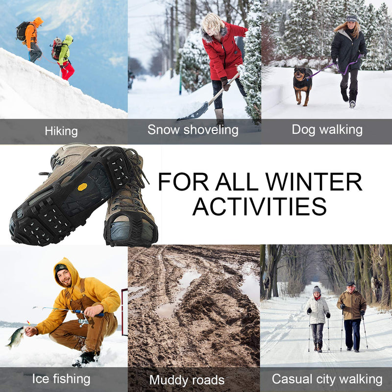 Limm Crampons Ice Traction Cleats Large - Lightweight Traction Cleats for Walking on Snow & Ice - Anti Slip Shoe Grips Quickly & Easily Over Footwear - Portable Ice Grippers for Shoes & Boots Compact - BeesActive Australia
