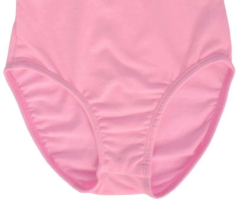 [AUSTRALIA] - Dancina Leotard Long Sleeve Ballet Gymnastics Front Lined Comfy Cotton Kids Ages 2-10 2T / 3T Light Pink 