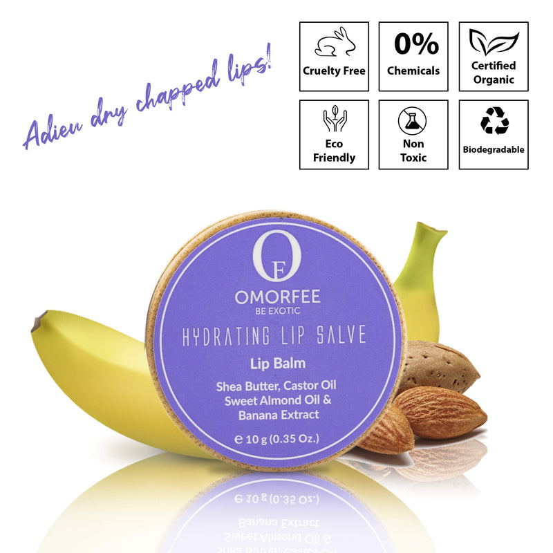 Omorfee 100% Organic Hydrating Lip Balm for Dry Cracked Chapped Lips Repair & Treatment- 10 g/0.35 Oz - BeesActive Australia