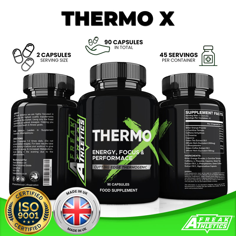 Thermo X by Freak Athletics - 90 Capsules Suitable for Men & Women - UK Made - BeesActive Australia