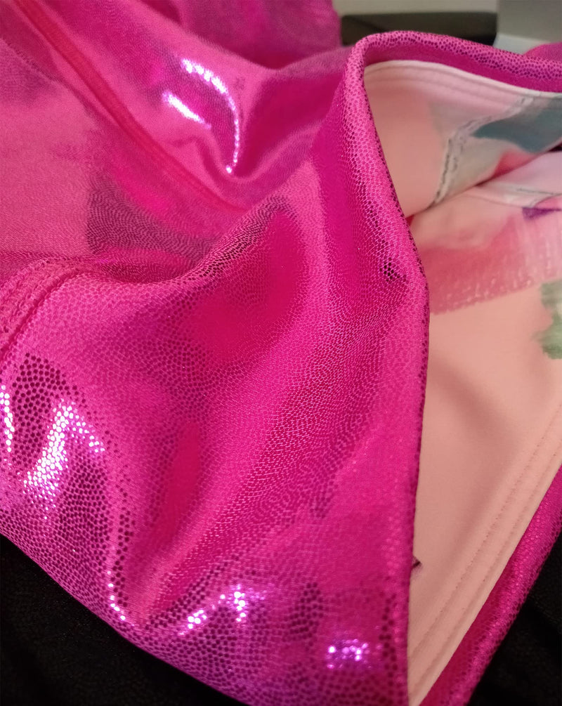 Swdarz Girls Dance Shorts Gymnastics Shorts for Tumbling Volleyball Cheer Ballet Spandex Biker 11-12 Years Metallic Pink - BeesActive Australia