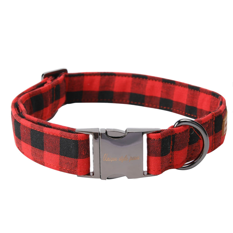 Unique Style Paws Pet Soft &Comfy Bowtie Dog Collar and Cat Collar Pet Gift for Dogs and Cats 6 Size and 7 Patterns Small (Pack of 1) Black and Red - BeesActive Australia