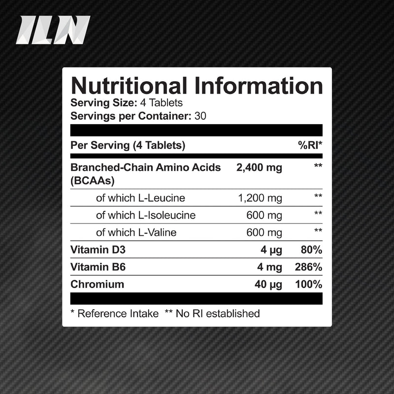 BCAA Tablet - BCAAs (120 Tablets) - 2400mg BCAAs per Serving - BCAA Amino Acids with Vitamin D for Normal Muscle Function - Suitable for Vegans & Vegetarians 120 Count (Pack of 1) - BeesActive Australia