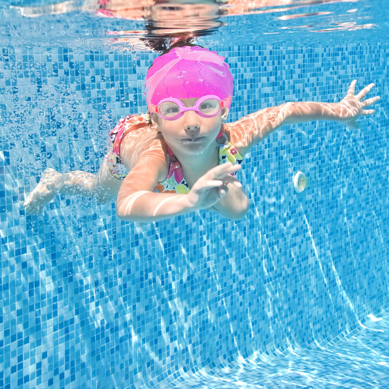 AuSletie Silicone Swim Caps for Kids Girls (Age 3-8), Waterproof Swimming Cap for Kids Toddlers , Durable Comfortable Swimming Caps for Girls, Fit for Long and Short Hair - BeesActive Australia