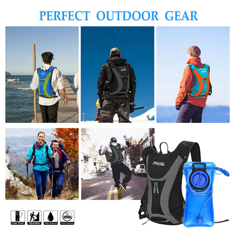 Roptat Hydration Backpack Pack with 2L Hydration Bladder - Lightweight Water Backpack Keeps Water Cool up to 4 Hours Pouch for Women Men Running Riding Biking Style10 - BeesActive Australia