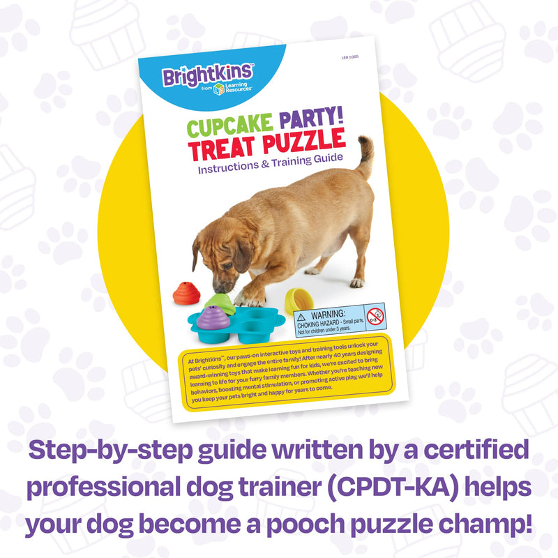 Brightkins Cupcake Party Treat Puzzle - 4 Colorful Cupcakes Puzzles for Dogs, Toys for Dog Stimulation, Dog Treat Puzzles - BeesActive Australia