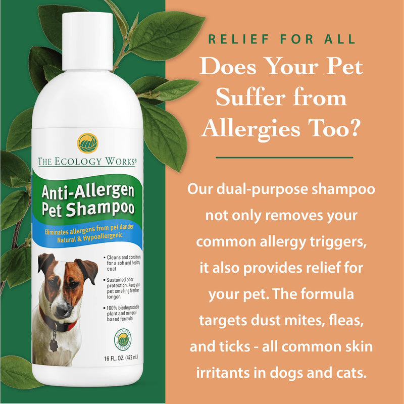 The Ecology Works Anti-Allergen Pet Shampoo 1-Pack + Mitt - BeesActive Australia