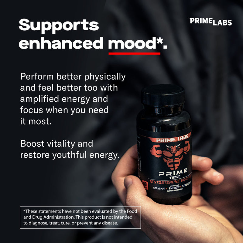 Prime Labs - Men's Test Booster - Natural Stamina, Endurance and Strength Booster - 60 Caplets 60 Count (Pack of 1) - BeesActive Australia