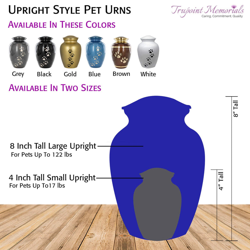 Trupoint Memorials Small Pet Urn for Dogs and Cats Ashes – A Loving Resting Place for Your Special pet – for Small Pets up to 17 Pounds Blue to 17 Pounds - BeesActive Australia