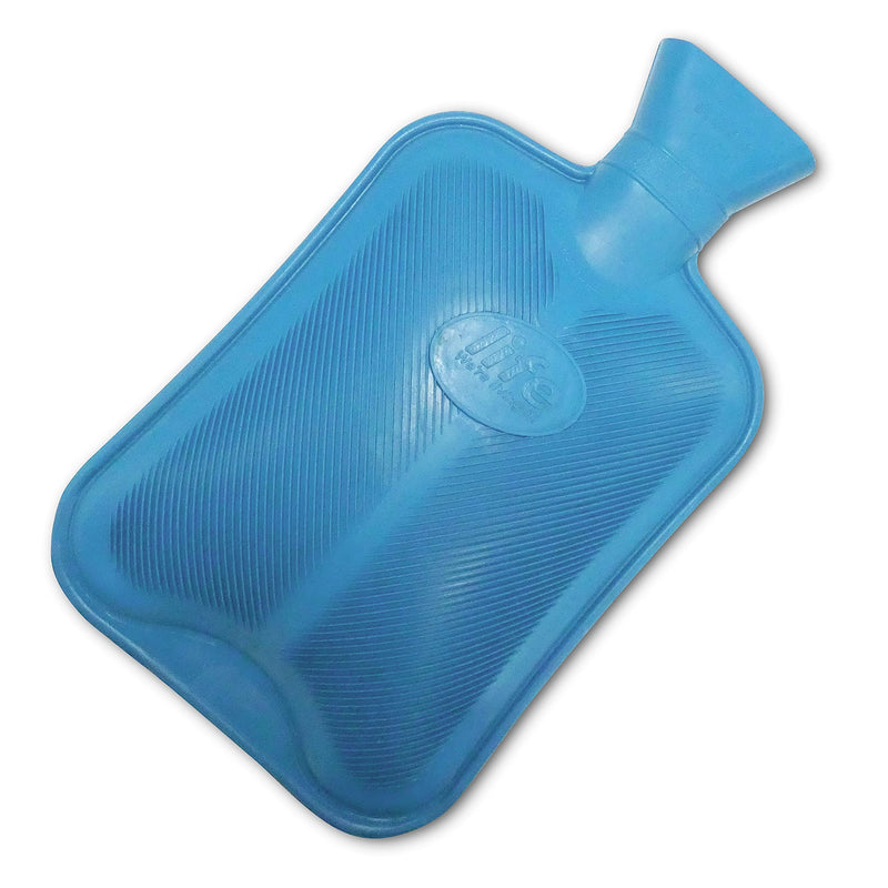 LIFE Hot Water Bottle – Large 1.8L Rubber Bottle – Comfort Warmth and Pain Relief (Blue) Blue - BeesActive Australia