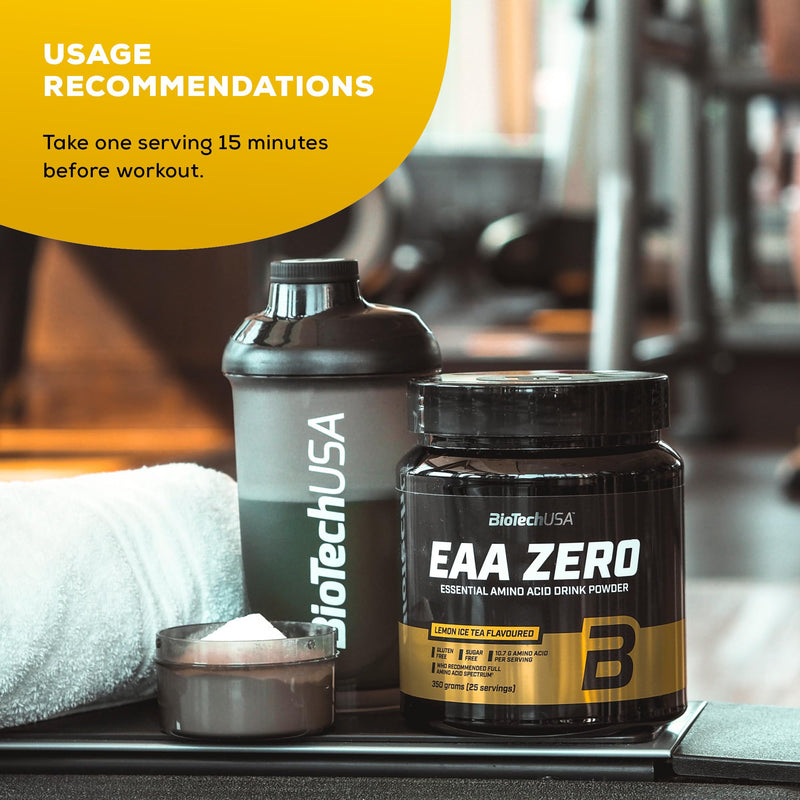 BioTechUSA EAA Zero - Essential Amino Acid Power | 7160mg EAA/serv. | WHO Recommended Ratio | Sugar-Free, Gluten-Free, 350 g, Pineapple-Mango - BeesActive Australia