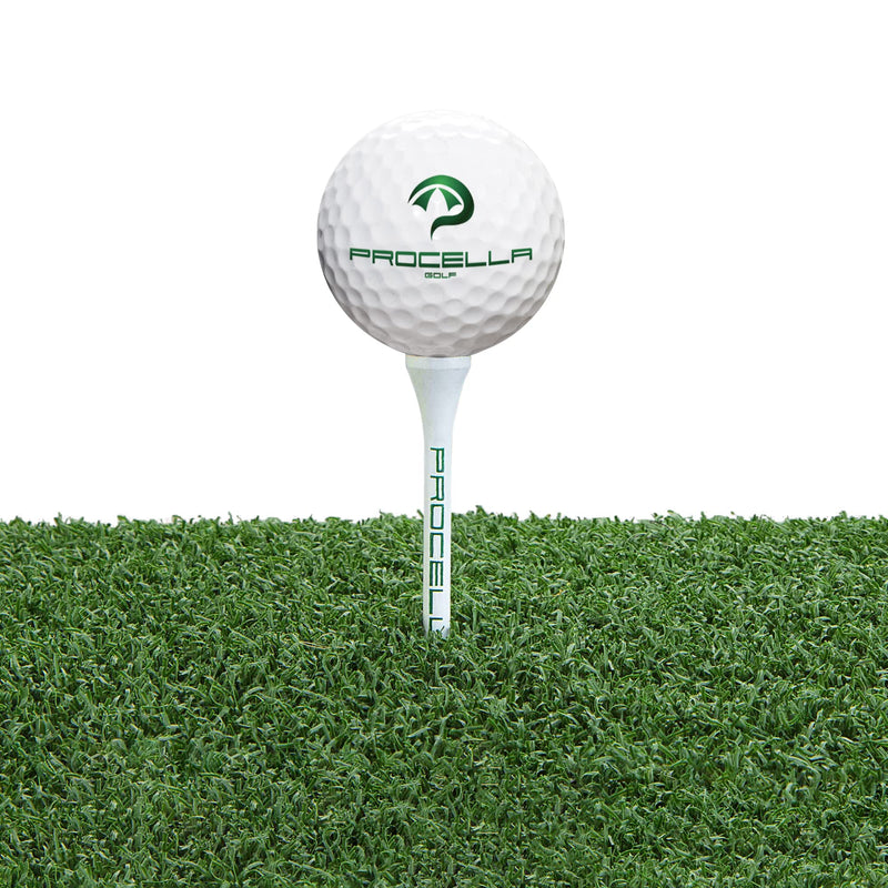 Procella Golf Tees 2 ¾ Professional Natural Bamboo Tee for Men and Women | Reduces Side Spin and Friction | More Durable and Stable Than Wood Tees | Eco-Friendly Biogradable Material | Pack of 100 - BeesActive Australia