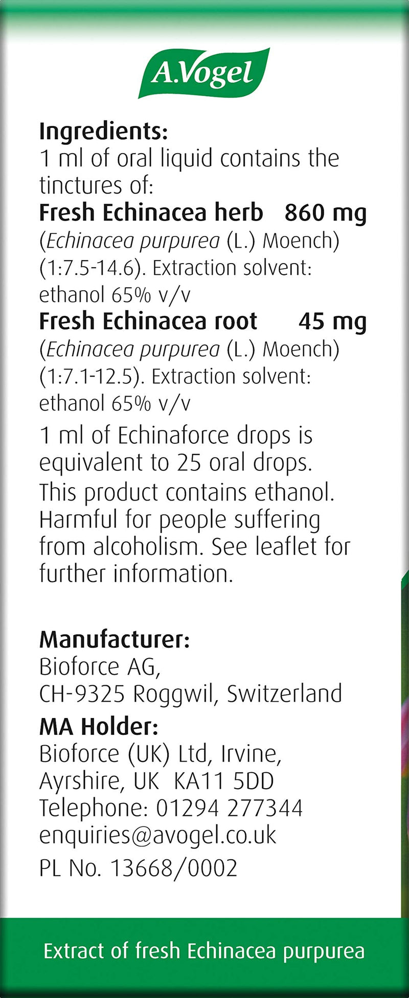 A.Vogel Echinaforce Echinacea Drops | Relieves Cold & Flu Symptoms by Strengthening The Immune System (100 ml) - BeesActive Australia
