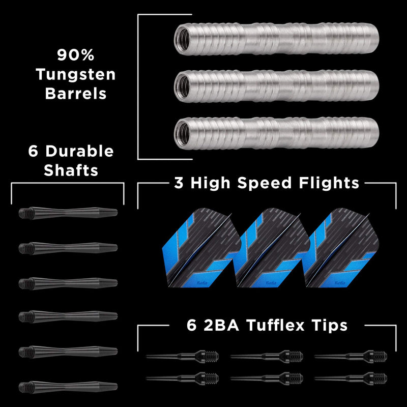 [AUSTRALIA] - Fat Cat Bulletz 90% Tungsten Soft Tip Darts with Storage/Travel Case, 18 Grams 