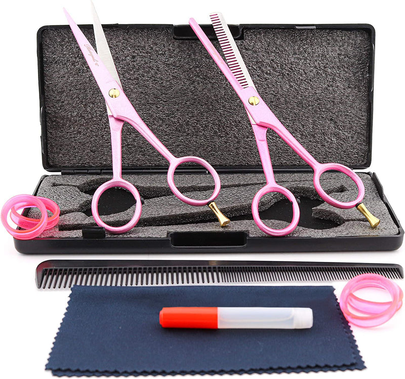 Haryali London Professional 6.0" Hairdressing Barber Scissors Hair Cutting Thinning Texturing Salon Shears with Fixed Screw Set Comes in a Black Box - BeesActive Australia