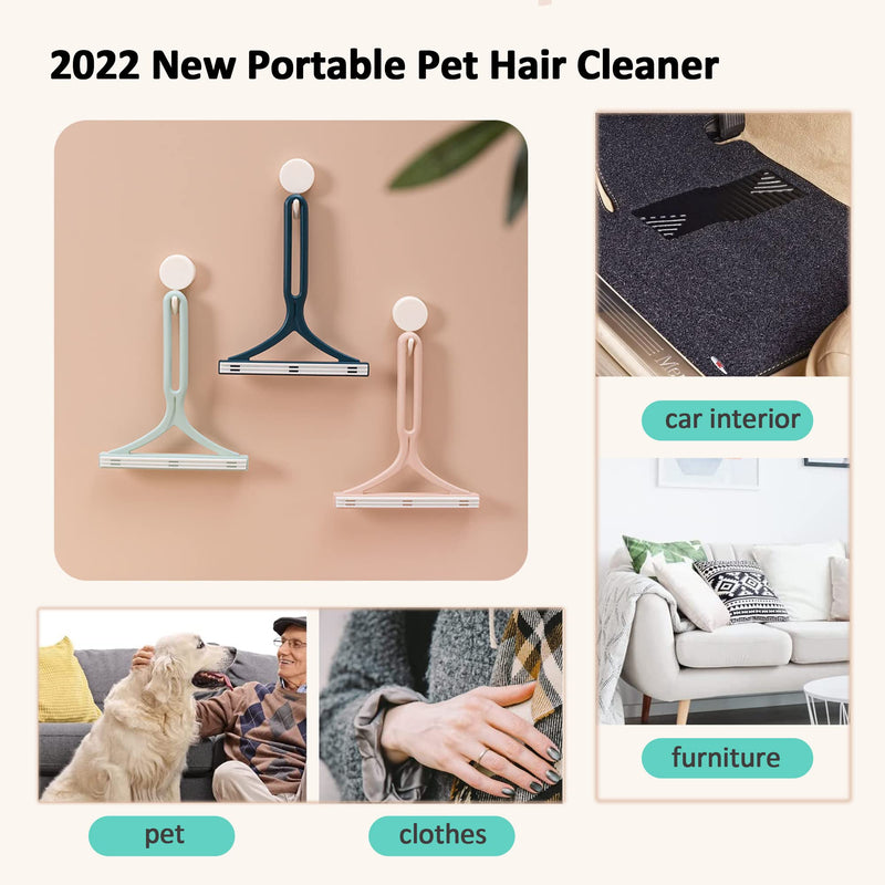 Mollypaws Pet Hair Remover for Couch, Carpet Scraper Fur Removal Tool for Furniture, Lint Cleaner Dog Hair, Reusable Cat Hair Removal Brush for Car Detailing (3 Pack) - BeesActive Australia