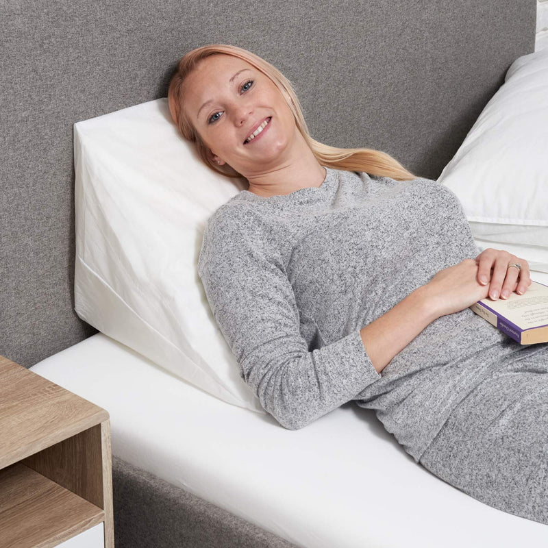 Proheeder Wedge Pillow for Reading and Watching in Bed - Support Cushion for Back, Leg and Knee Prop Up - Helps with Acid Reflux - Made in Foam with Removable and Washable Cover - Made in Portugal Bed Wedge Cushion - BeesActive Australia