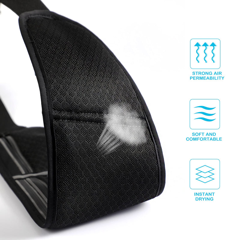 ANBEKO Universal Running belt with Extender, Large Capacity Runner Waist Pack with 4 Pockets,Hiking Travel Camp Running Workout Belt Bag,Reflective No Bounce Waist Bag,Easy Carry any Large Phones - BeesActive Australia