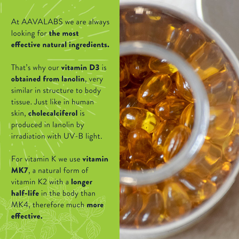 Vitamin D3 K2 with Virgin Olive Oil (2,000 IU Vitamin D with K2 Vitamin 100 ?g - 180 High Strength Vitamin K2 MK7 and Vitamin D Capsules - GMO, Gluten and Lactose Free D3 and K2 Vitamin - BeesActive Australia