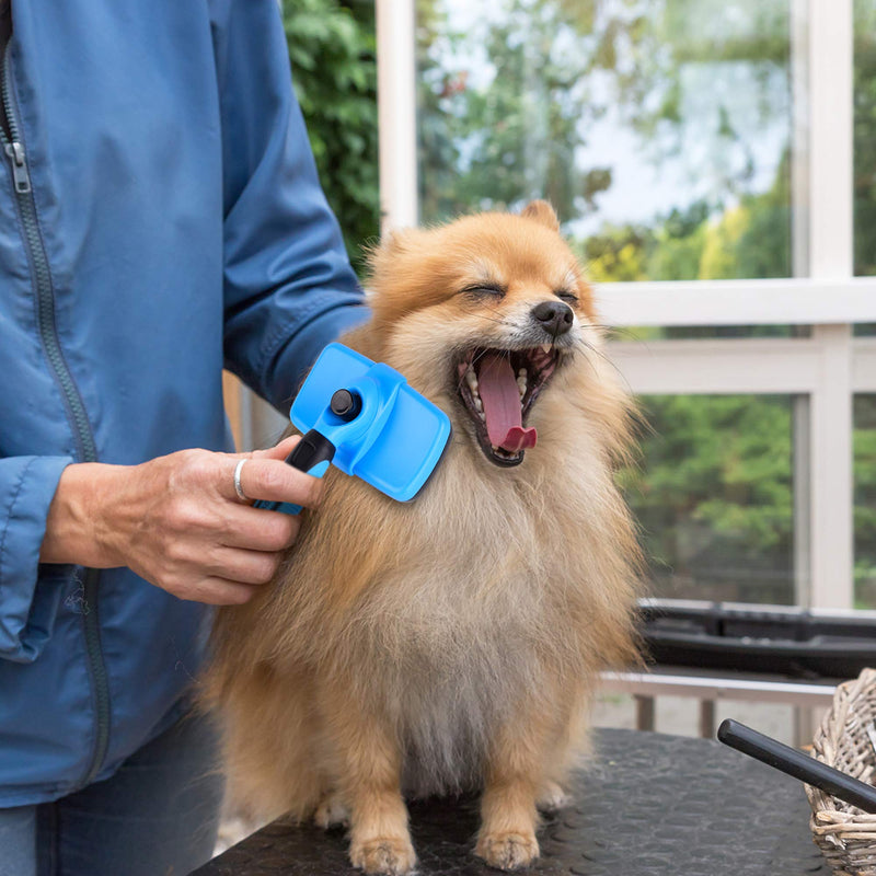 Fida Self Cleaning Slicker Brush with Protective Ball Tips, Dog Brush / Cat Brush for Shedding and Grooming Loose Undercoat, Mats - for Small, Medium & Large Dogs and Cats with Short to Long Hair - BeesActive Australia