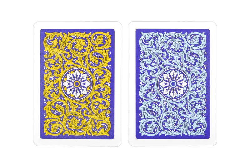 Copag 1546 Neoteric Design 100% Plastic Playing Cards, Poker Size Yellow/Blue Double Deck Set (Jumbo Index) Jumbo Index - BeesActive Australia