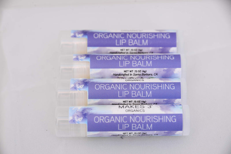 Lip Balm - Organic Natural USDA Certified 100% - Accelerates Healing - Unscented Moisturizing Balm Stick - Prevent Dry Cracked Lips - Hand-Crafted in Santa Barbara, California - 4 Pack Never Run Out - BeesActive Australia