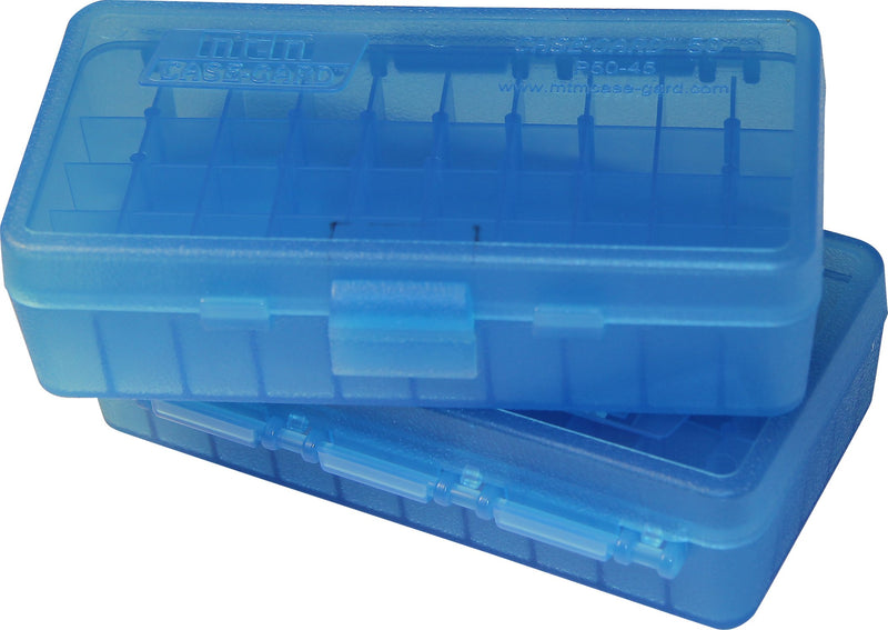 [AUSTRALIA] - MTM 40/45/10MM Cal 50 Round Flip-Top Ammo Box Blue 