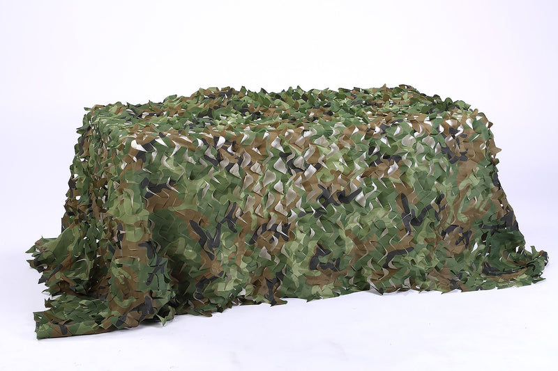 [AUSTRALIA] - Senmortar Camo Netting, Camouflage Net Military Nets Bulk Roll Lightweight Durable Without Grid for Sunshade Decoration Hunting Blind Shooting Woodland 1.5 x 2 M = 5 X 6.56 FT 