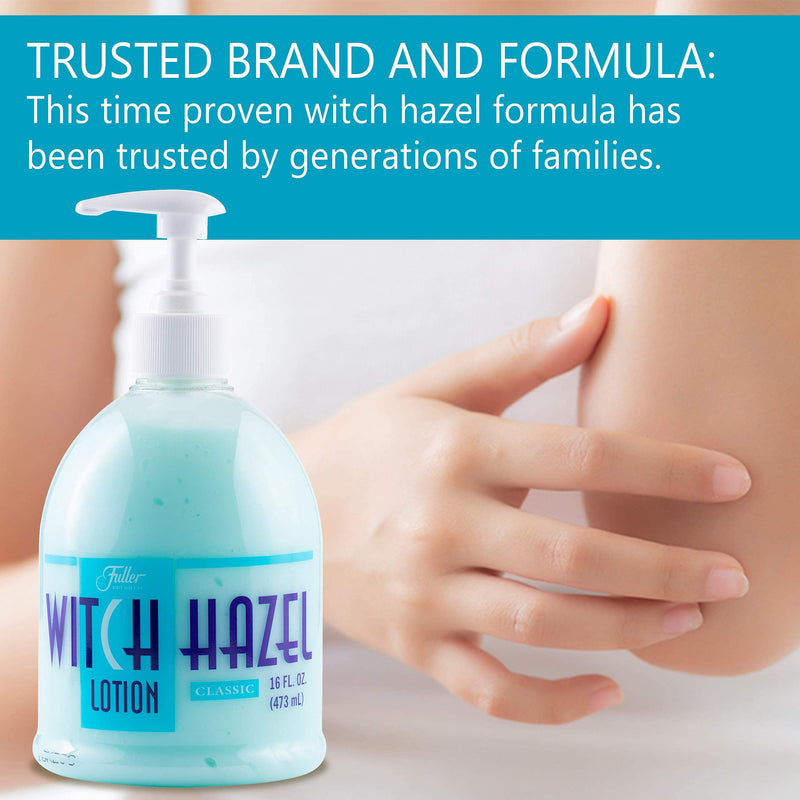 Fuller Brush Witch Hazel Lotion - Natural Moisturizing Cream For Dry Hands W/Pump - Itch Free Moisture For Dry Callous Hands - Moisturizer For Men & Women 1 Pack - BeesActive Australia