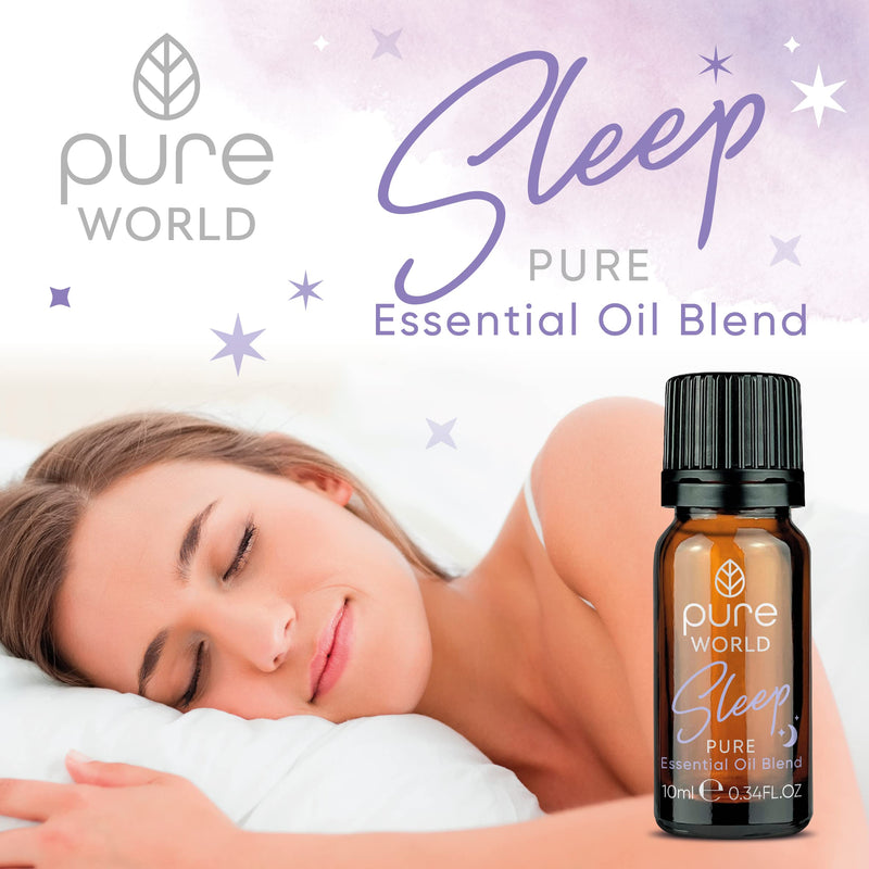 Pure World Sleep Blend of Essential Oils. Rose Lavender Chamomile Peppermint Ylang Ylang Lemon - BeesActive Australia