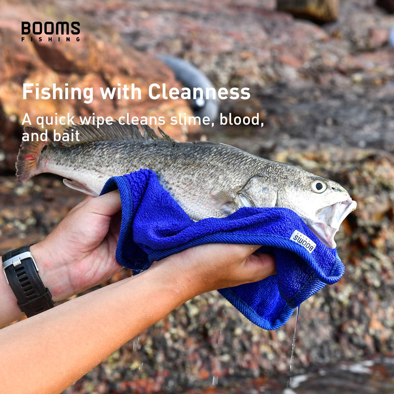 Booms Fishing B0T Microfiber Fishing Towel with Clip Blue - BeesActive Australia
