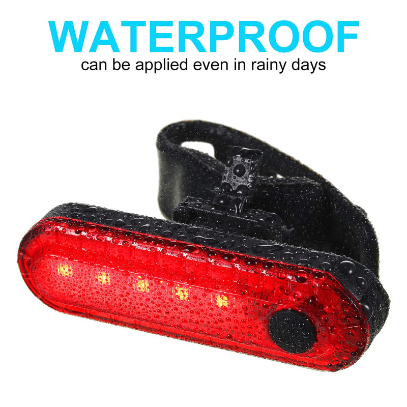 2 Pieces USB Rechargeable LED Bike Tail Light Bright 4 Modes Rear Bike Light Waterproof Bike Back Light with USB Cables for Cycling Helmet Safety Warning Red - BeesActive Australia