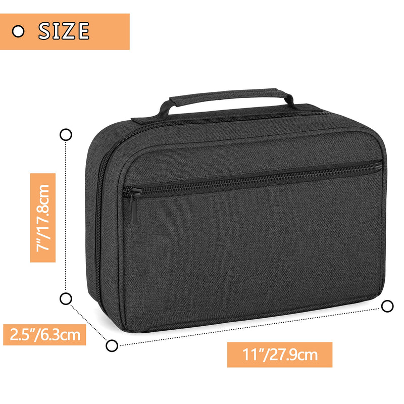 Damero Carrying Case for 2 Stethoscopes, Portable Stethoscope Case Compatible with 3M Littmann/ADC/Omron Stethoscope and Nurse Accessories, Black - BeesActive Australia