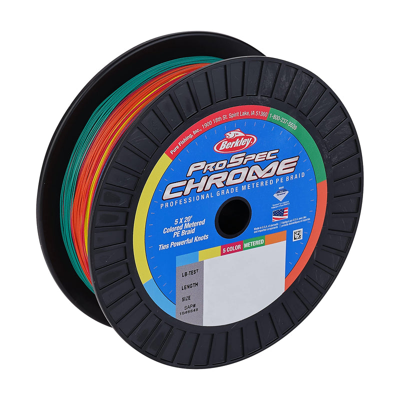 Berkley ProSpec Chrome 5x20' Metered Braid Fishing Line - BeesActive Australia