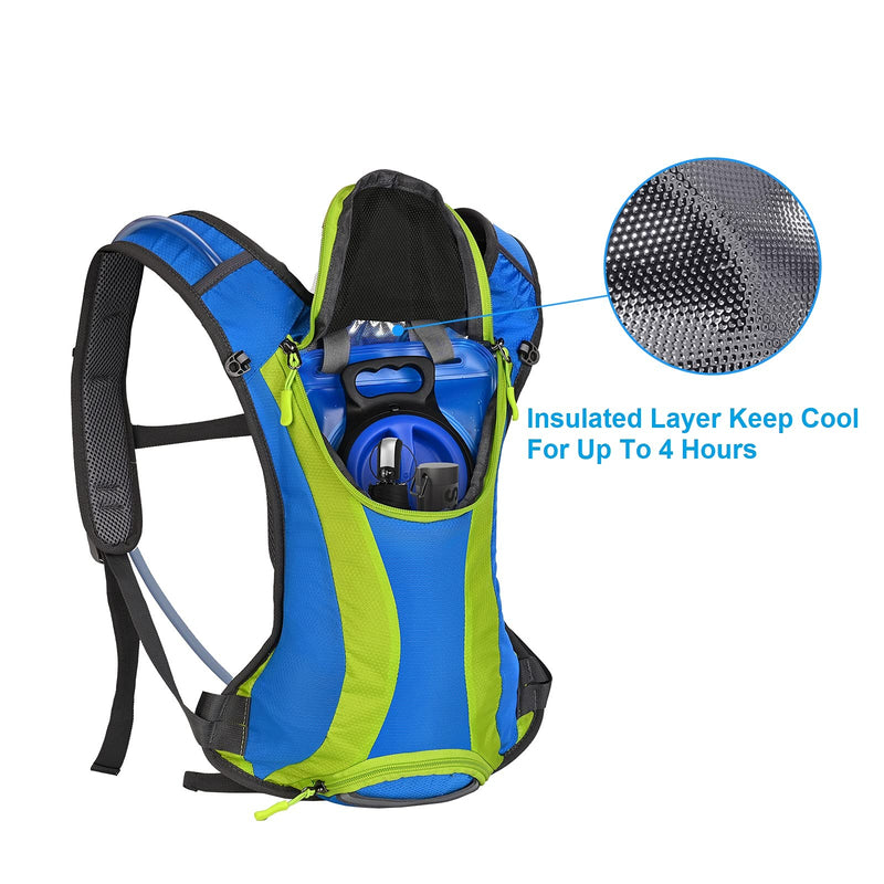 Roptat Hydration Backpack Pack with 2L Hydration Bladder - Lightweight Water Backpack Keeps Water Cool up to 4 Hours Pouch for Women Men Running Riding Biking Style7 - BeesActive Australia