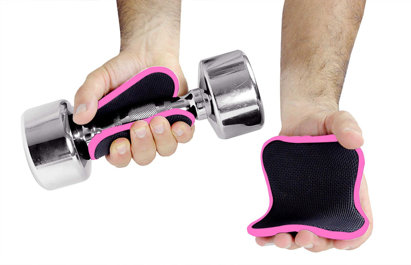 Advance Grip - Multi Purpose Fitness Lifting Double Sided Neoprene Grips Gloves 1 Pair Weight Lifting Training Glove Workout Gym Palm Exercise Gloves Men & Women Grip Pad Pink - BeesActive Australia