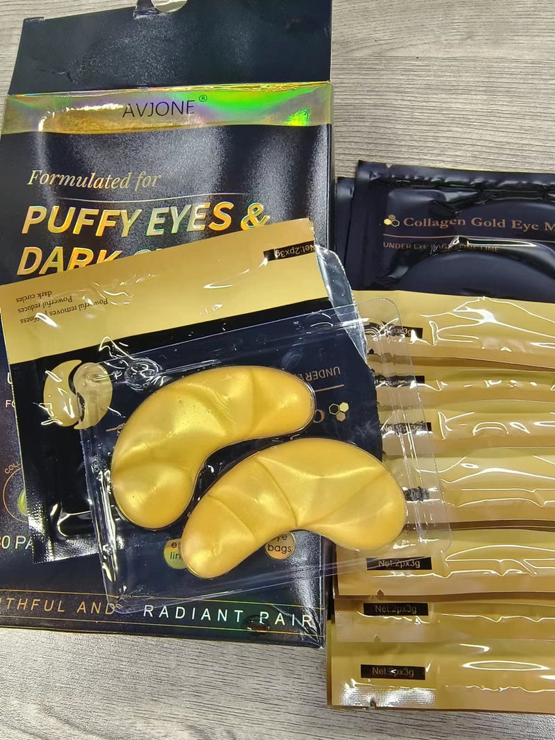 AVJONE 24K Gold Eye Mask - 30 Pairs Puffy Eyes and Dark Circles Treatments - Relieve Pressure and Reduce Wrinkles, Revitalize and Refresh Your Skin - BeesActive Australia