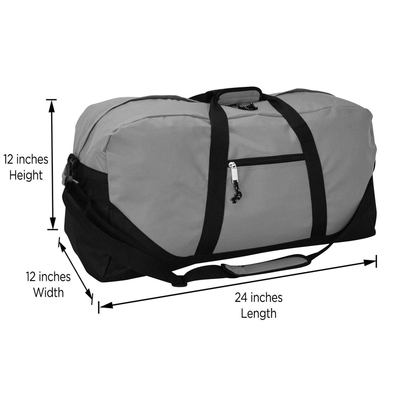 DALIX 25" Big Adventure Large Gym Sports Duffle Bag (Black Grey Navy Blue Red Camo) Gray - BeesActive Australia