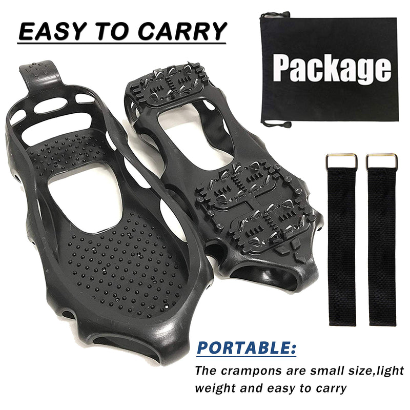 Walk Traction Ice Snow Cleats for Shoes Boots,Non-Slip Crampons Ice Snow Grippers Spikes Winter Traction Cleats for Walking Hiking on Snow and Ice Men Women Medium - BeesActive Australia