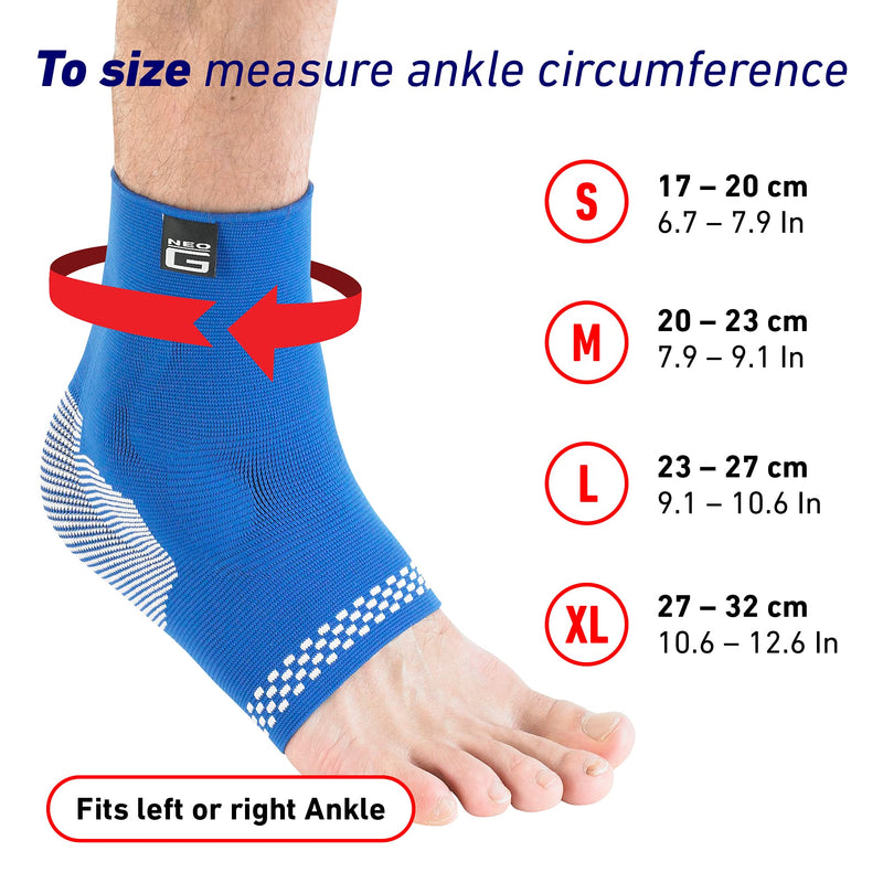 Neo G Ankle Support for Sprained Ankle, Achilles Tendonitis Support, Injured or Weak ankles, Arthritis - Ankle Brace Foot Support for Ligament Damage. Multi Zone Compression - Airflow Plus - M MEDIUM: 20 - 23 CM - BeesActive Australia