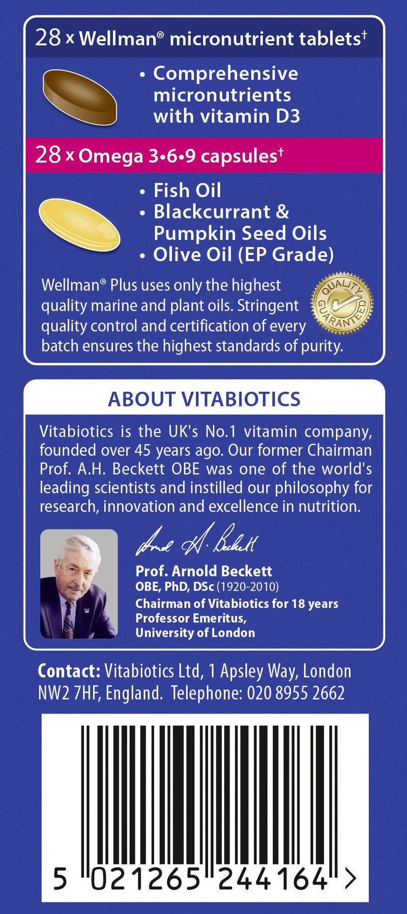 Wellman Plus Vitamins. UK's No.1 for Men. Comprehensive Multivitamin formula with Vitamin D, Omega 3-6-9 and Micronutrients. By Vitabiotics - BeesActive Australia